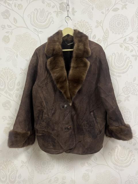 Gucci Sheepskin Leather Jacket Vintage 80s
