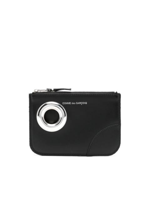 Comme Des Garçons eyelet-detail leather wallet