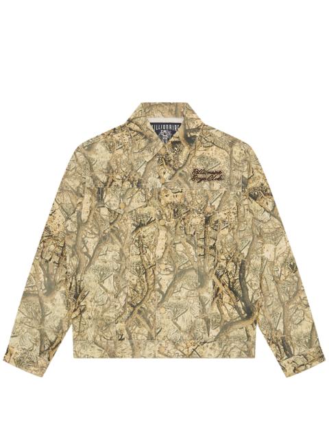 BILLIONAIRE BOYS CLUB DIAMONDS & DOLLARS TREE CAMO TRUCKER JACKET