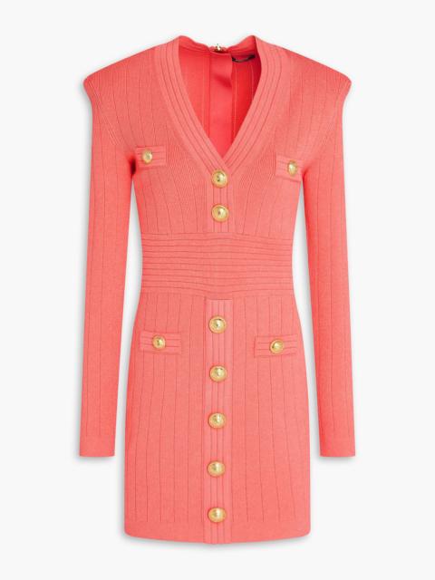 Balmain Ribbed-knit mini dress