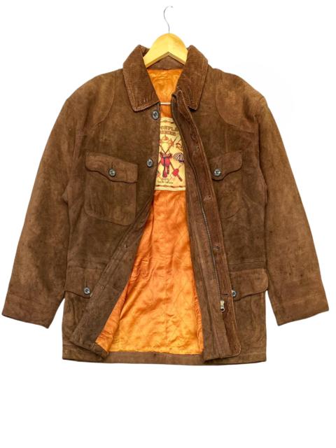 Other Designers Very Rare - VINTAGE PEYTONPLACE FOR MEN LEATHERS WOOL OVERCOAT JACKET