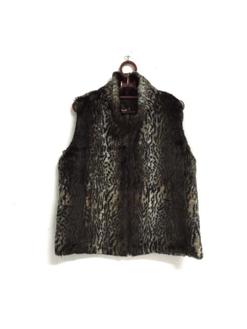 Other Designers Designer - Rare leopard colored fur vest nice design