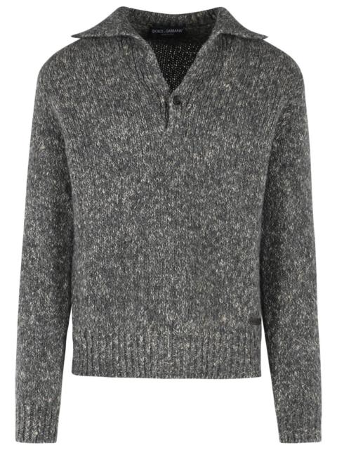 Dolce & Gabbana Dolce & Gabbana Virgin Wool Blend Polo Shirt Grey