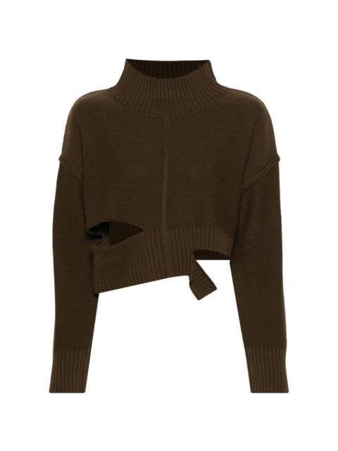MM6 Maison Margiela distressed cropped jumper