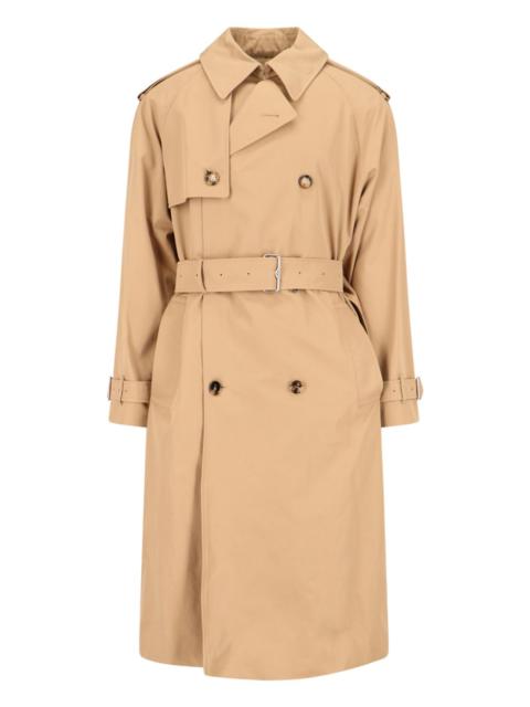 DOUBLE-BREASTED MIDI TRENCH COAT