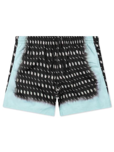Dries Van Noten PRINTED SWIM SHORTS - BROWN