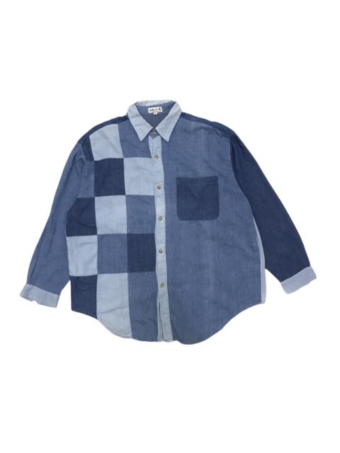 Other Designers Japanese Brand - Vintage Livreclaire Patchwork light denim shirt