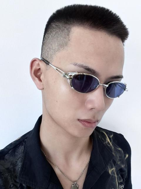 Jean Paul Gaultier 1995 Jean Paul Gaultier Steampunk Silver Sunglasses