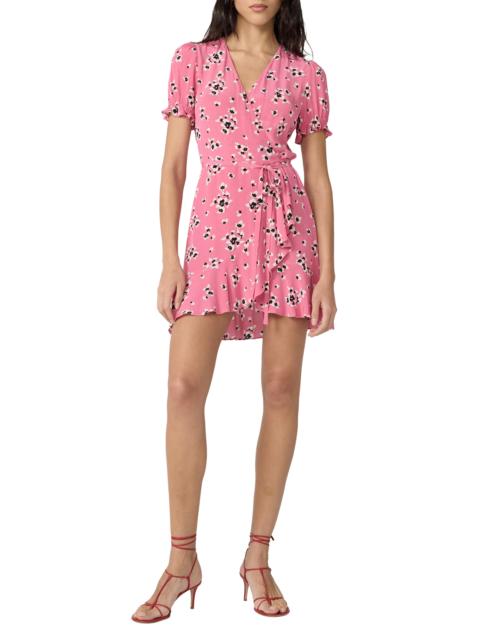 DIANE VON FURSTENBERG Diane von Furstenberg Emilia Floral Puff Sleeve Wrap Dress in Island Orchid at Nordstrom