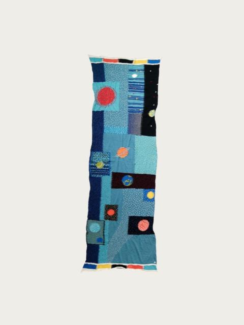 Kapital Fulling Wool Scarf UNIVERSE GABBEH - Blue