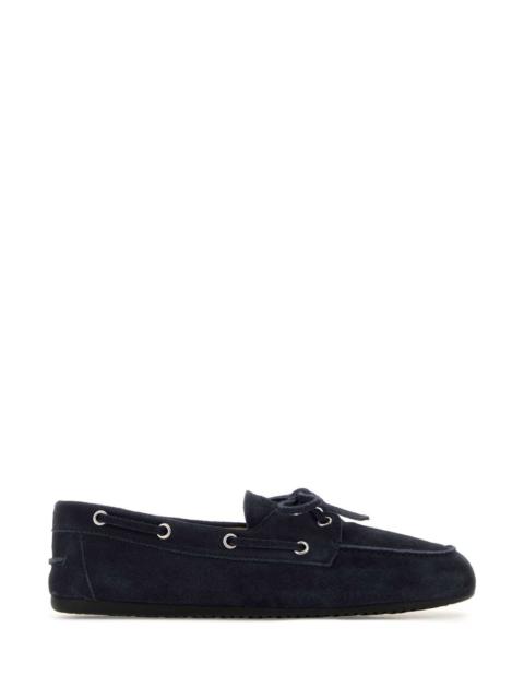 Miu Miu Miu Miu Women Blue Suede Loafers