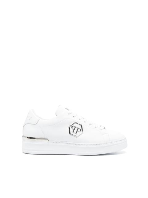 PHILIPP PLEIN Hexagon low-top leather sneakers