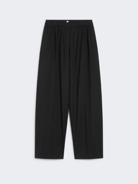 Sportmax Wide-fit stretch wool trousers - BLACK