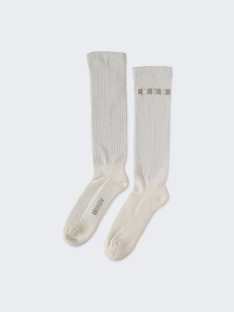 Rick Owens DRKSHDW Drkshdw Knee High Socks Milk And Pearl