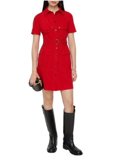 Burberry burberry Wool Trench Dress in Crayon Red at Nordstrom