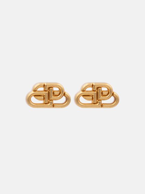 BALENCIAGA BB XS gold-plated stud earrings