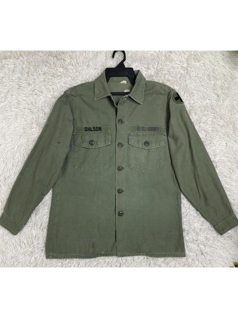 Vintage 1969 US Army Shirt Man's Cotton Sateen OG 107