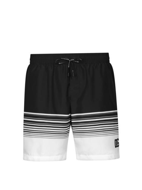 stripe-print swim shorts
