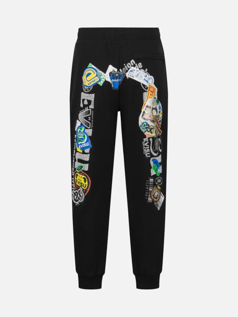EVISU Godhead Graffiti Daicock Print Regular Fit Sweatpants