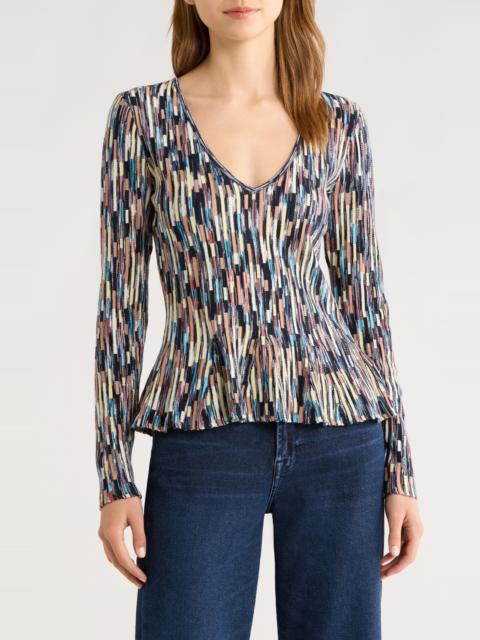 ULLA JOHNSON Ulla Johnson Rosalia Space Dye Cotton Knit Top in Oasis at Nordstrom