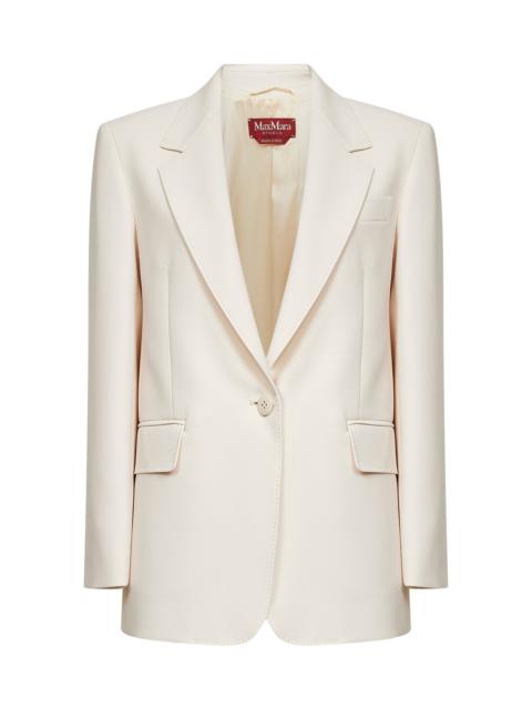 Max Mara Studio Max Mara Studio Women Beige Cady Mstbosco Single-Breasted Blazer