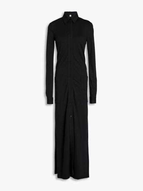 TOTEME Stretch-jersey maxi shirt dress