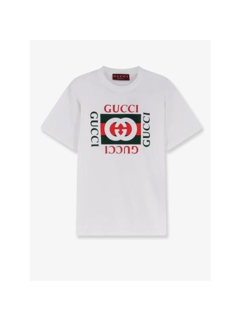 GUCCI GUCCI $650 Women's White Cotton T-shirt New & Authentic (Wom