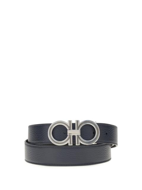 FERRAGAMO Ferragamo Reversible Leather Belt New Navy