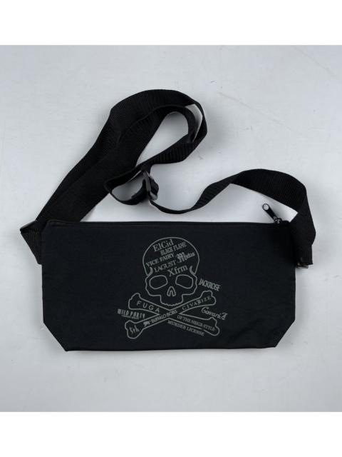 punk style skulls waist bag pouch bag t6