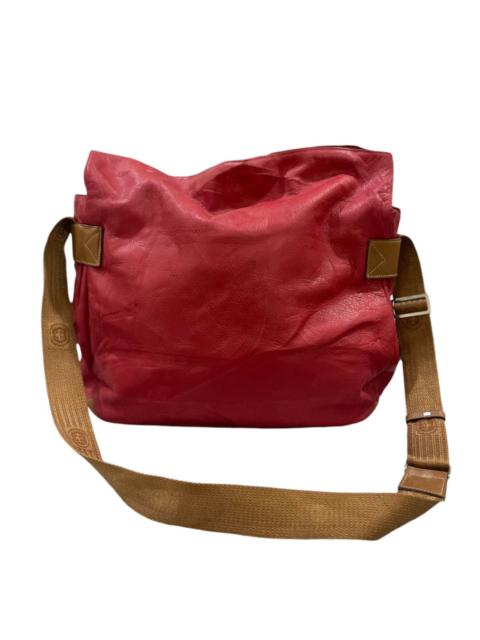 GUCCI 80s archive GUCCI red leather messenger bag crossbody bag