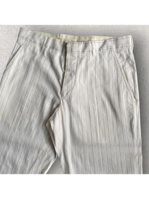 Ann Demeulemeester Cotton Hemp Blend Stripe Trousers