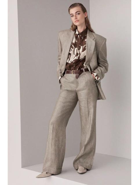 Brunello Cucinelli Brunello Cucinelli S/S’24 Sparkling Linen Flared Trouser