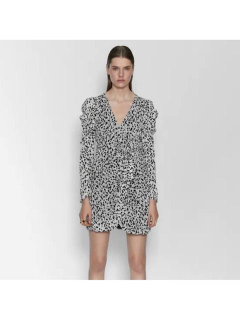 Other Designers ZARA WHITE ANIMAL PRINT DRESS REF:8342/102 XS