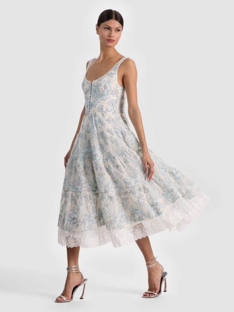 Alice + Olivia CHARLOTTE LACE MIDI DRESS