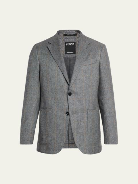 ZEGNA Men's Oasi Cashmere Windowpane Two-Button Sport Coat