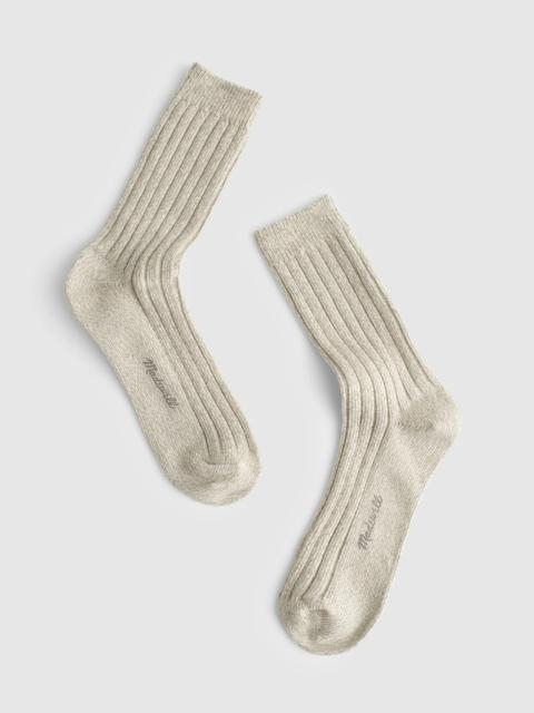Madewell Ribbed Crew Socks in Cotton