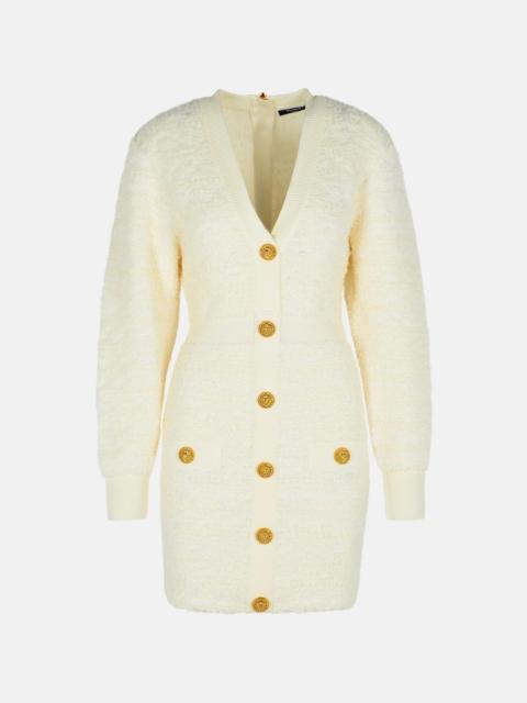 Balmain WHITE WOOL BLEND DRESS