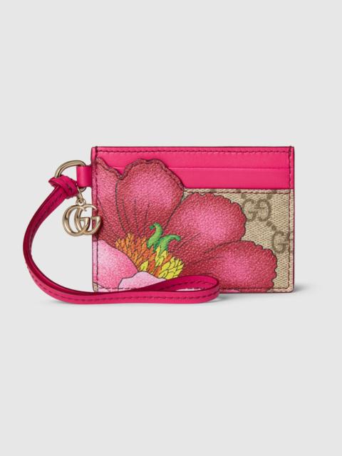 GUCCI Floral card case with Double G