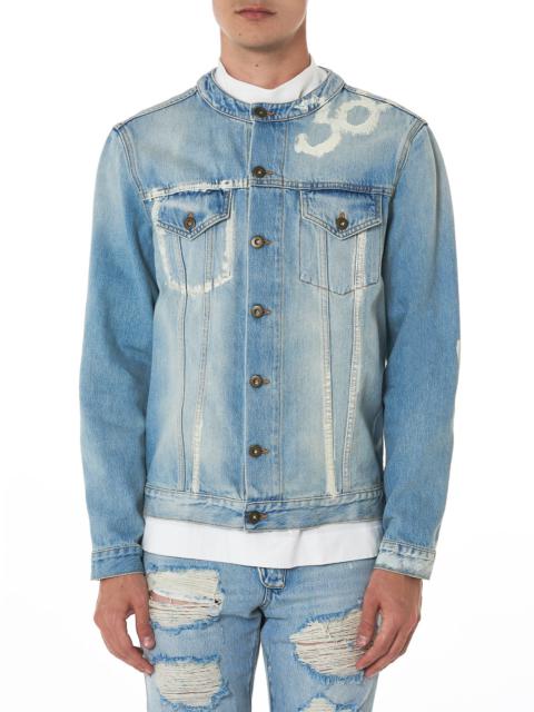 ih nom uh nit Printed Denim Jacket