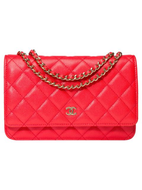 CHANEL CHANEL RED CLASSIC DOUBLE FLAP BAG