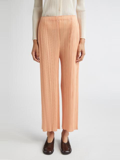Pleats Please Issey Miyake Pleats Please Issey Miyake Monthly Colors August Pleated Crop Pants in Coral Orange at Nordstrom