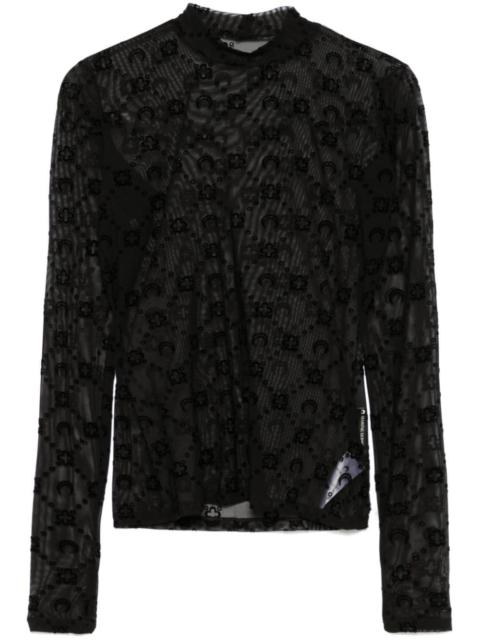 Marine Serre Marine Serre Women Moonogram Mesh Flock Top