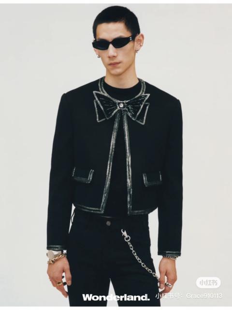 CELINE CELINE Bow Long-Sleeve Wool Cardigan