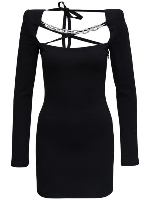 Other Designers Giuseppe Di Morabito Women Black Jersey Dress With Chain Detail