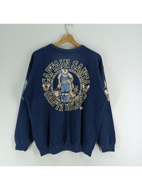 Other Designers RARE VINTAGE CAPTAIN SANTA CREWNECK SWEATSHIRT