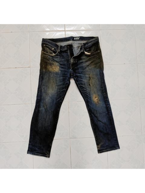 Other Designers Vintage - Vintage Uniqlo Distressed Dirty Denim Jeans Pants