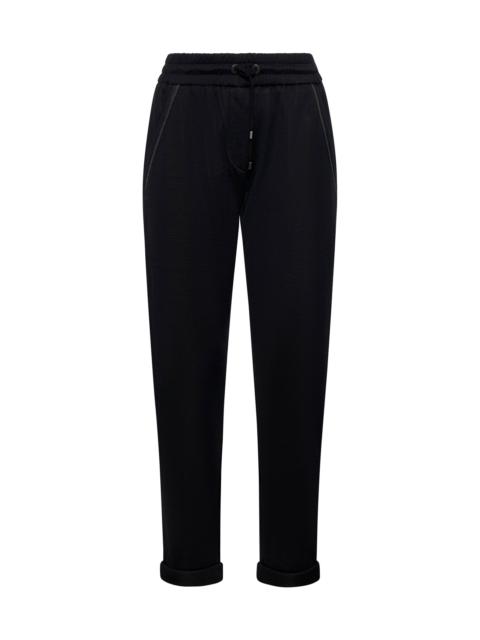 Brunello Cucinelli Brunello Cucinelli Women Pantalone Jogging In Cotone E Seta