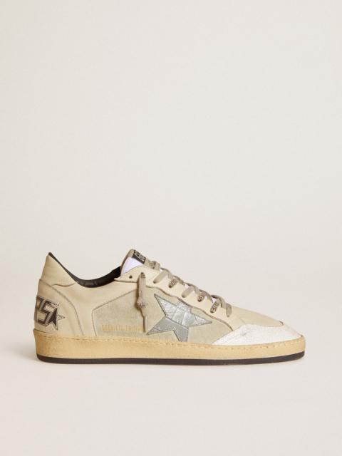 Ball Star LTD in leather and suede with crocodile print leather star