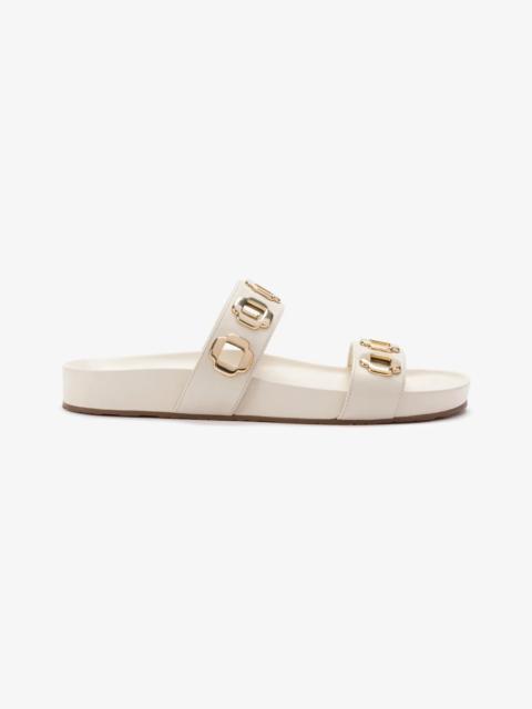 Larroudé Milan Slide In Ivory Leather