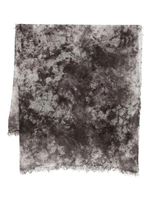 Avant Toi Introducing the ONE COLOR "CAMOUFLAGE" LIGHT CASHMERE SCARF WITH FRINGES 140X140CM by AVANT TOI, a l